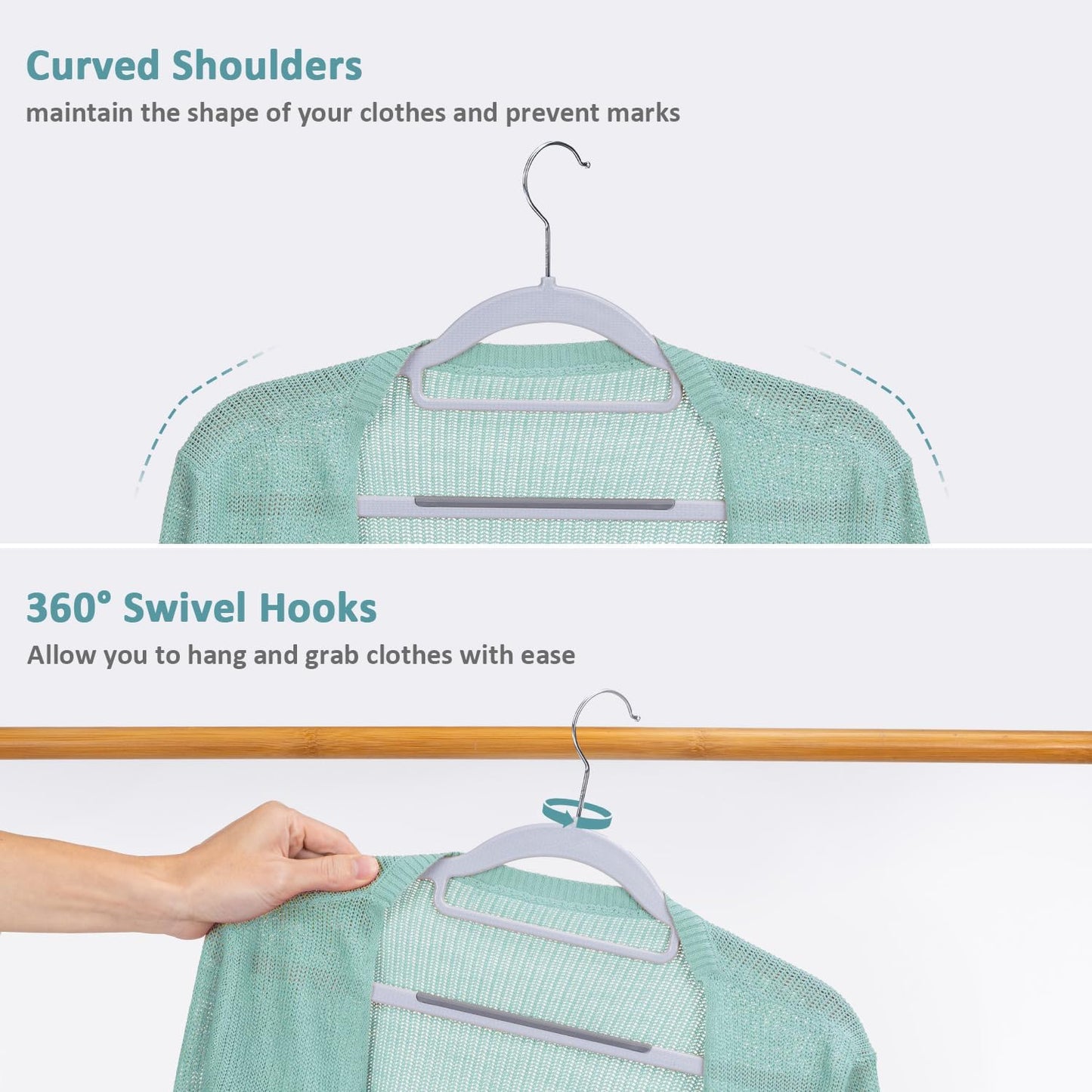 30-Pack Multifunctional Clothes Hangers – Non-Slip, Space-Saving, Durable Wardrobe Organizer for All Types of Garments