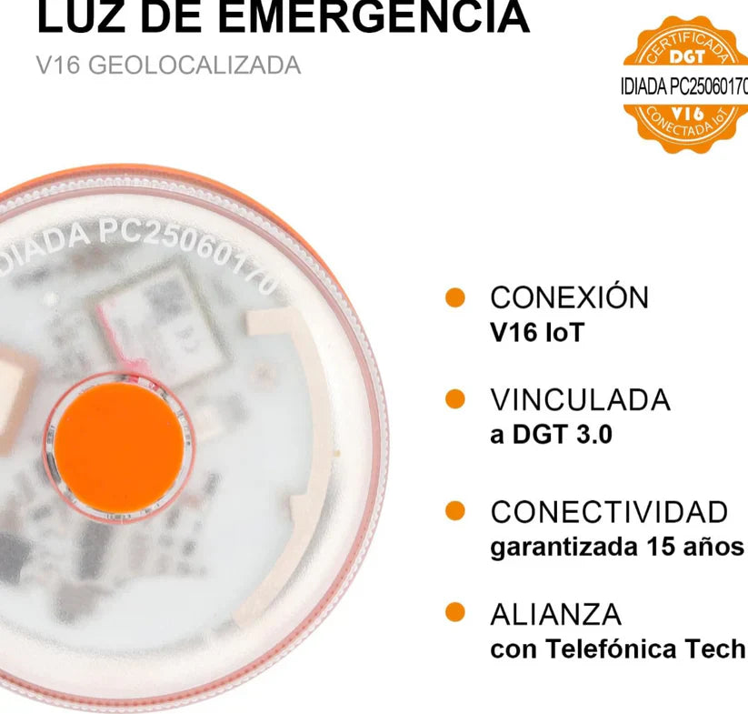 ⭐ÚLTIMAS 3 HORAS: 70% DE DESCUENTO⭐Luz de Emergencia V16 DGT 3.0 – Aprobada 2026, Magnética IP54 – Cumple con la Normativa 2026