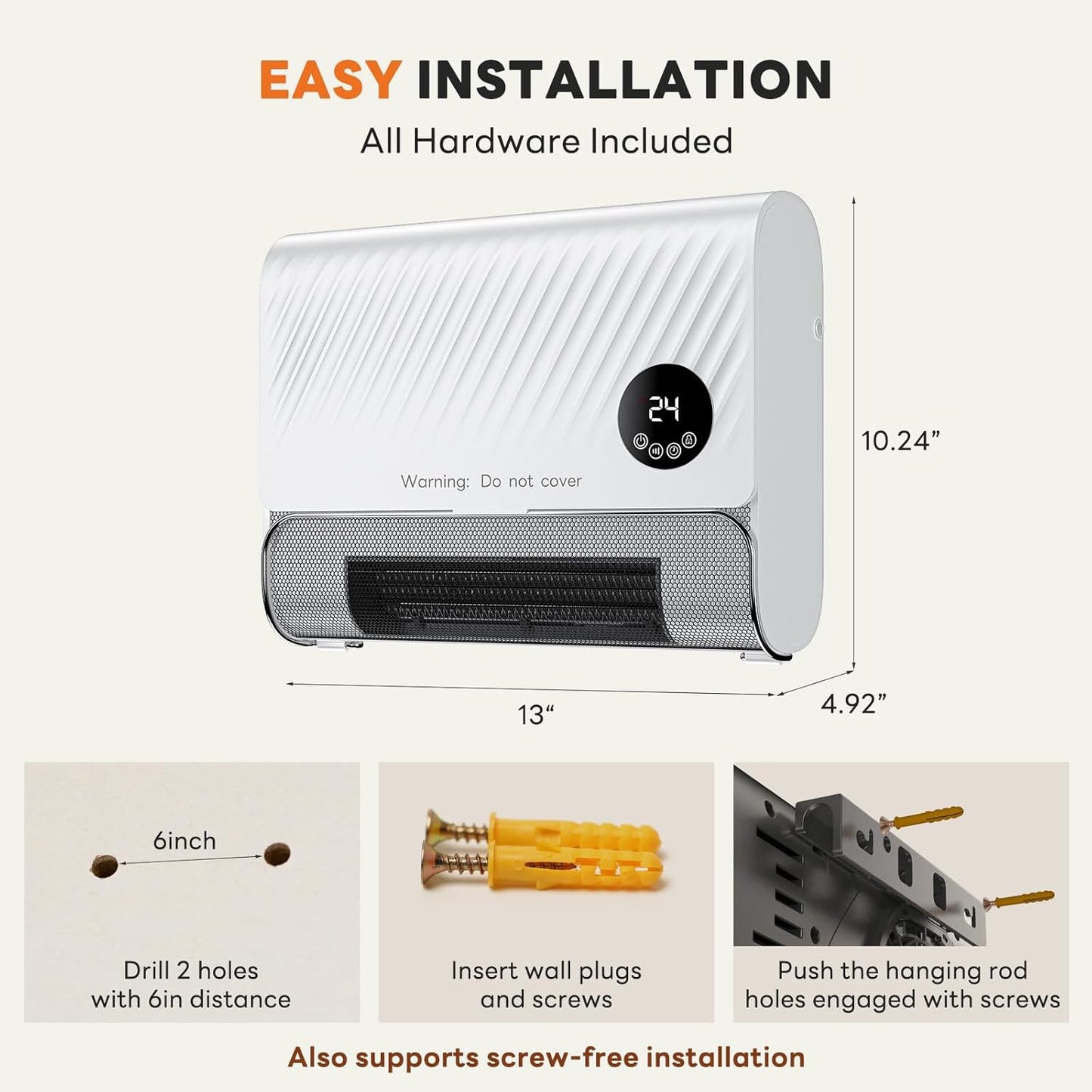 💥Only $40.99 Last Day Promotion!-Smart Wall Heater