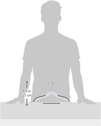 30-Pack Multipurpose Non-Slip Clothes Hangers – Essential Closet Organizer, Adult & Kids Friendly (Height: 8.4in/21cm)