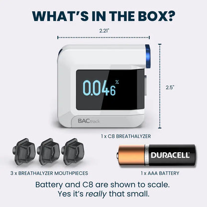 💥Only $42.9 Last Day Promotion!-C8 Breathalyzer,Professional-Grade Accuracy