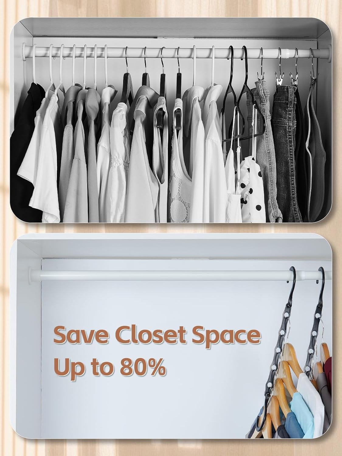 10-Pack Closet Space Saving Hanger Chains – Multi-Layer Metal Clothes Organizers for Efficient Wardrobe Storage