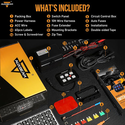 💥Only $40.9 Last Day Promotion!-6 Gang Switch Panel BC60 Universal Circuit Control Relay System