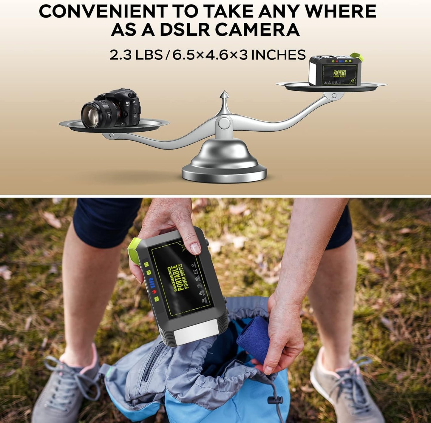 💥Only $39.9 Last Day Promotion!-Portable Power Station 88Wh Camping Lithium Battery Solar Generator